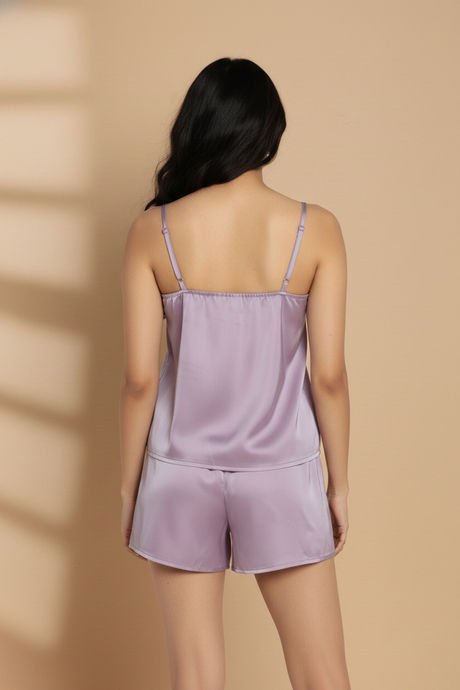 Zivame Luxe Satin 5 Pc Sleep Set - Purple Heat — image 7
